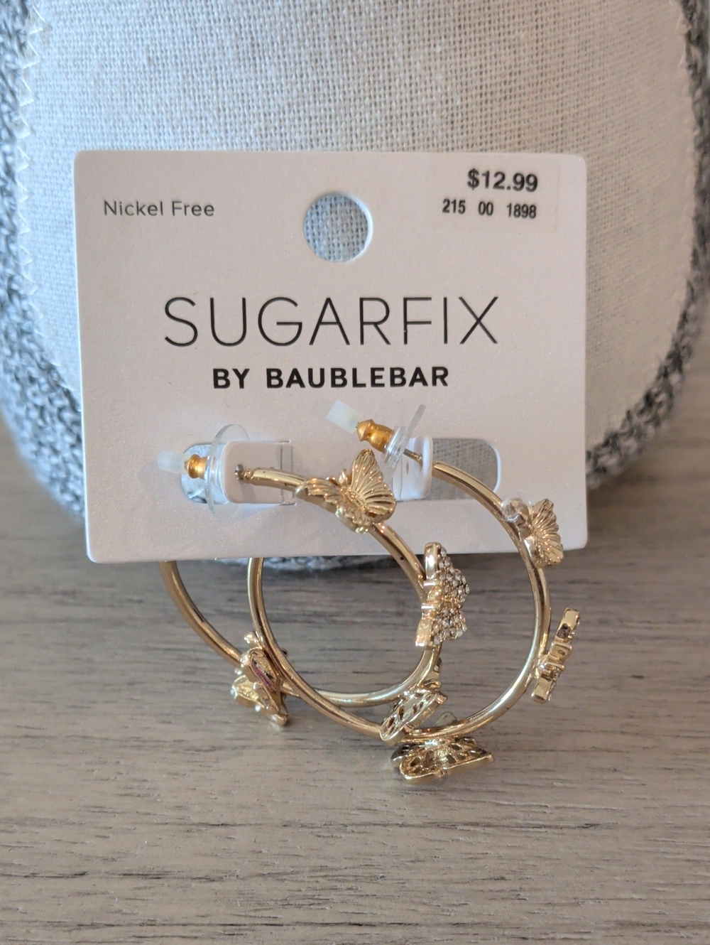 Sugarfix NWT By Baublebar Butterfly Hoops